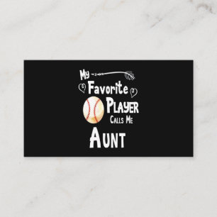 Carte De Visite Amoureux du baseball Mon Joueur favori m'appelle