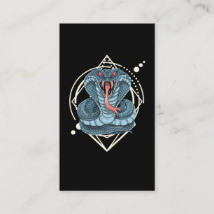 Carte De Visite Amoureux du reptile natif américain géométrique se
