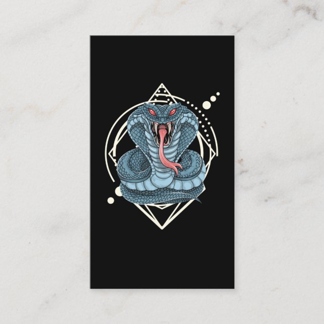 Carte De Visite Amoureux du reptile natif américain géométrique se (Devant)