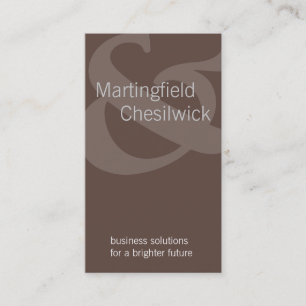 Carte De Visite Ampersand Brown Tilté de la société à double nom