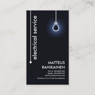 Carte De Visite Ampoule lumineuse minimaliste simple