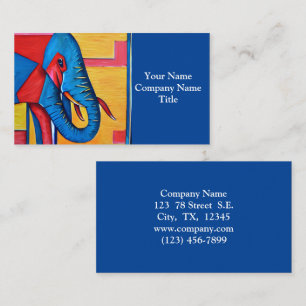 Carte De Visite Amusant Artsy Abstrait Little Elephant