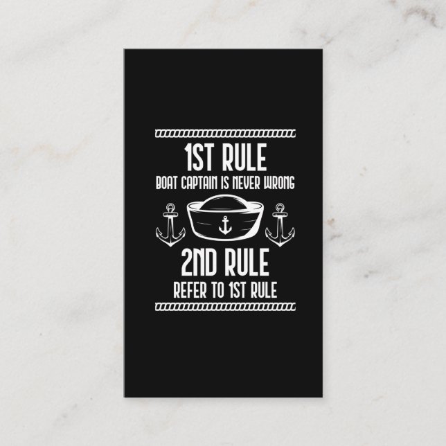 Carte De Visite Amusant bateau capitaine Humour Mari accro à la vo (Devant)