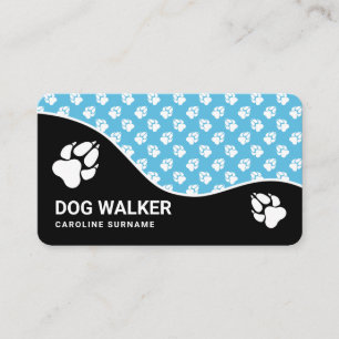 Carte De Visite Amusant Bleu Et Noir Chien Patrouilles Chien Walke