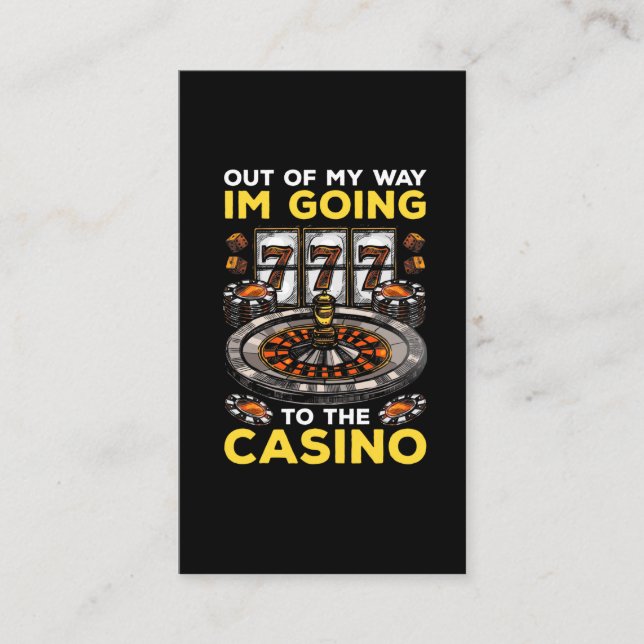 Carte De Visite Amusant Casino Gambling Humour Slot Machine Poker  (Devant)