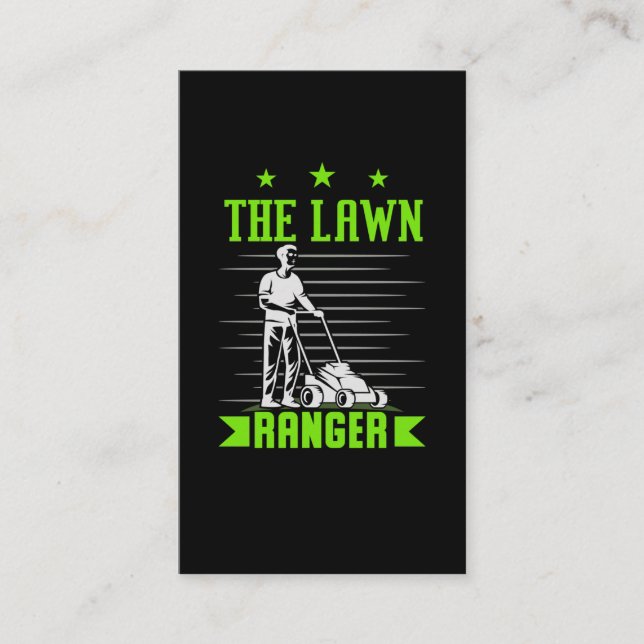 Carte De Visite Amusant Humour de tonte de pelouse Landscaper Jani (Devant)