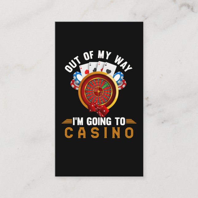 Carte De Visite Amusant jeu de casino (Devant)