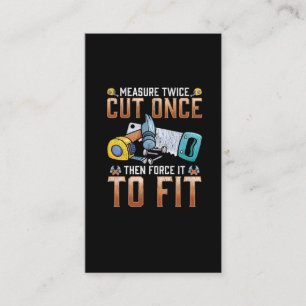 Carte De Visite Amusant père charpentier plaisante Humour de trav