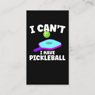 Carte De Visite Amusant Pickleball entraînement Plaisanterie Pickl