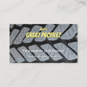 Carte De Visite Amusant pneu et expert du réglage de roue