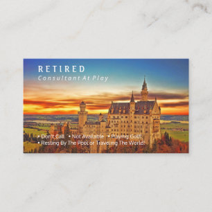 Carte De Visite Amusant retraité, Château allemand, DO-IT-YOURSELF