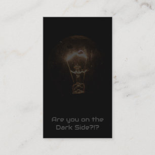 Carte De Visite Amusante ampoule électrique illumine le noir