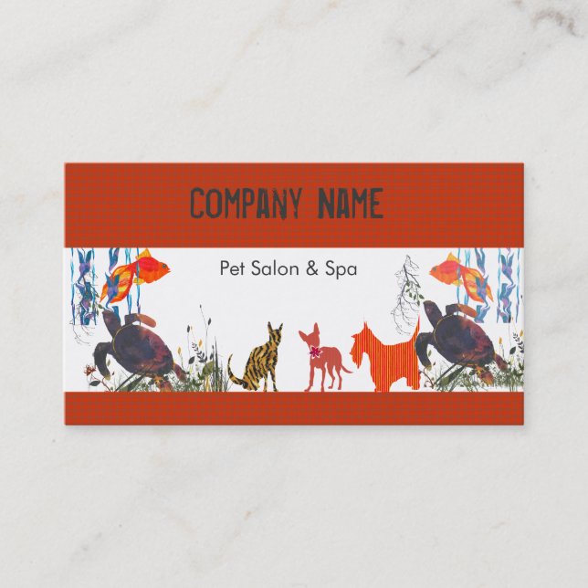 Carte De Visite Amusants Beaux Animaux Animaux Animaux (Devant)