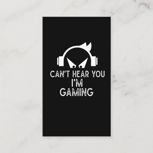 Carte De Visite Amusants Jeux accros Gamers casque enfant Humour (Devant)