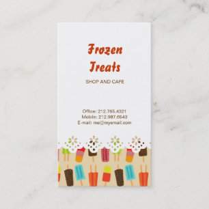 Carte De Visite Amusement et motif de Popsicles colorés rétro