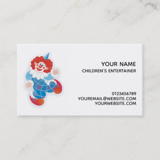Carte De Visite amuseur de clowns bleus