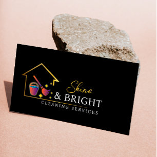 Carte De Visite Analyse des services de nettoyage pour connecter l
