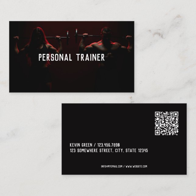 Carte De Visite Analyser le code personnel formateur (Devant / Derrière)