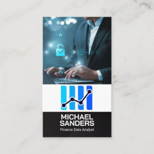 Carte De Visite Analyste de données Logo Finance Tech