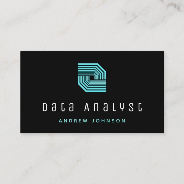 Carte De Visite Analyste de données Technologie de l'information W (Devant)