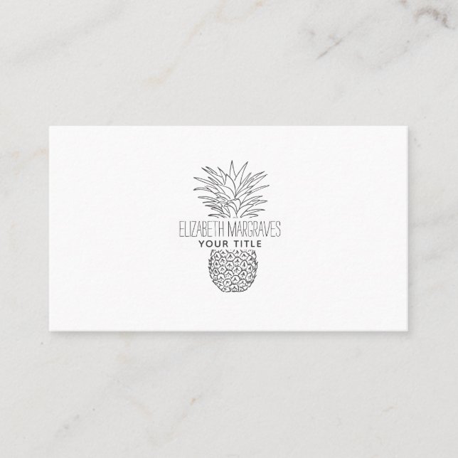 Carte De Visite Ananas tropical (Devant)