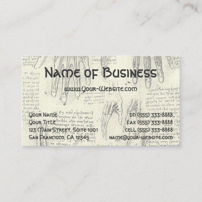 Carte De Visite Anatomie humaine Larynx et la jambe par Leonardo d (Devant)