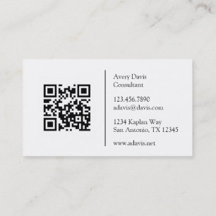 Carte De Visite Anatomie noire et blanche Muscles de dos QR Code
