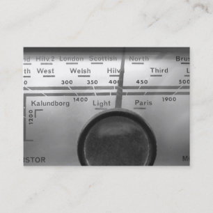 Carte De Visite Ancien numéro de radio britannique