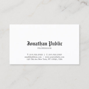 Carte De Visite Ancien style anglais Nostalgique look professionne