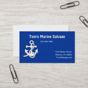 Carte de visite - Ancre marine