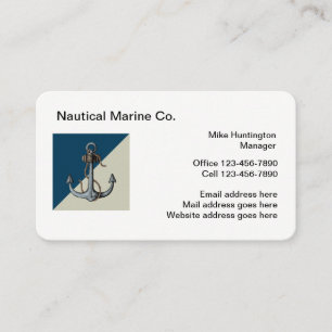 Carte De Visite Ancre nautique