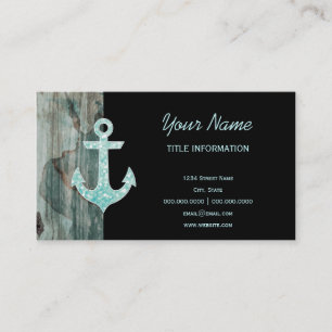 Carte De Visite Ancre nautique de parties scintillantes de Bokeh