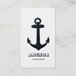 Carte De Visite ANCRE nautique de relief de bleu marine