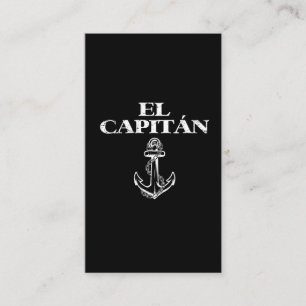 Carte De Visite  Ancre nautique du capitaine de bateau El Capitan