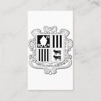 Carte De Visite Andorra National Coat of Arms Graphic Art