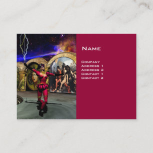 Carte De Visite ANDROID BALLET, Antique Red Science Fiction