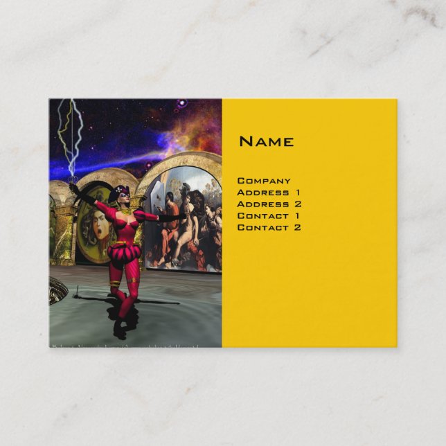 Carte De Visite ANDROID BALLET, Yellow Science Fiction (Devant)