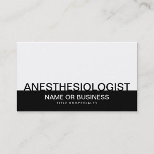 CARTE DE VISITE ANESTHESIOLOGUE