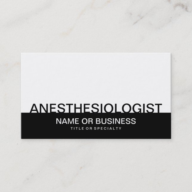 CARTE DE VISITE ANESTHESIOLOGUE (Devant)