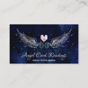 Carte De Visite *~* Ange ailes Starry Night Sky Crystal Heart