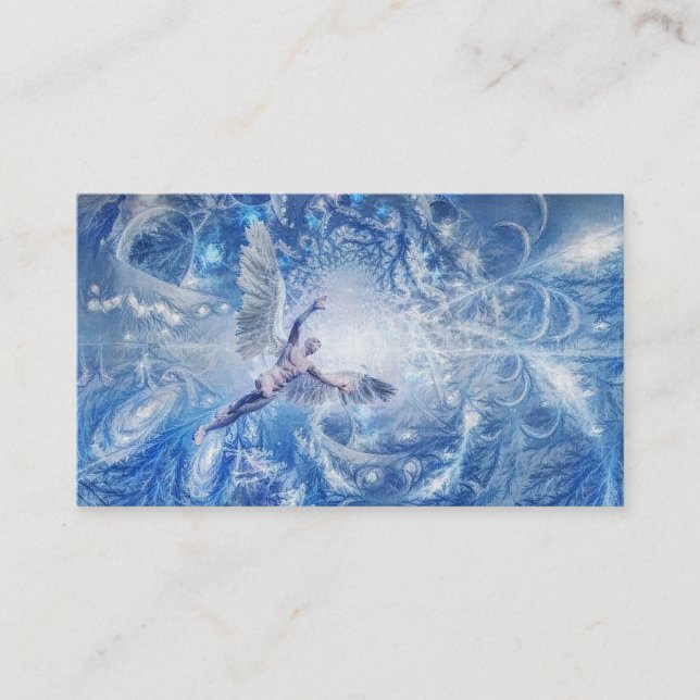 Carte De Visite Ange dans le tunnel de l'espace (Devant)