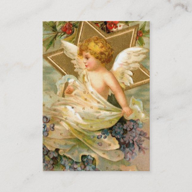 Carte De Visite Ange d'or d'étoile (Devant)