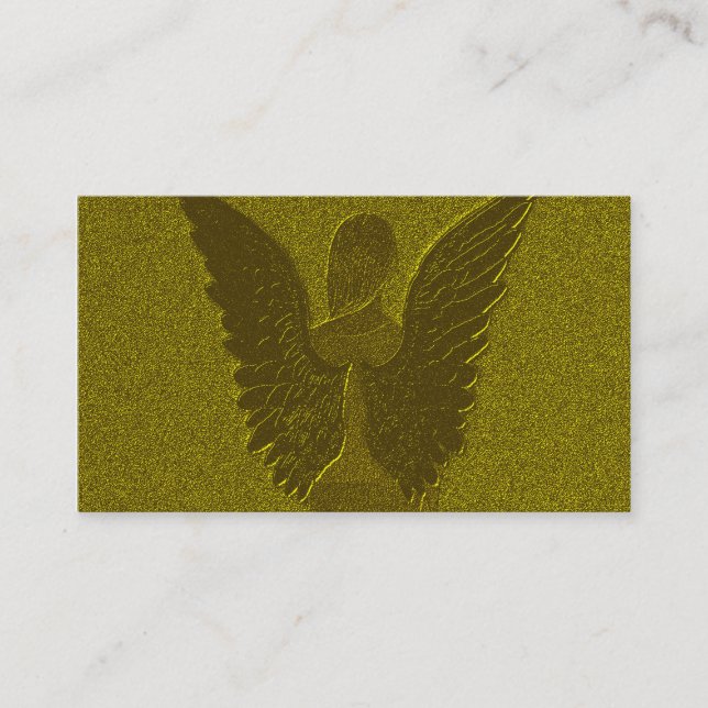 Carte De Visite Ange gardien d'or (Devant)