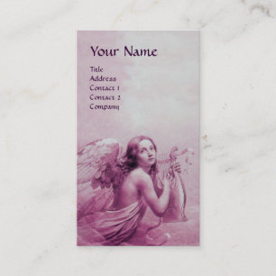 Carte De Visite ANGE JOUER LYRA SUR LE MONogramme DES NUAGES