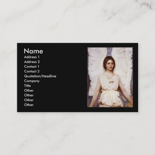 Carte De Visite Angel, Abbott Handerson Thayer Fine Art (Devant)