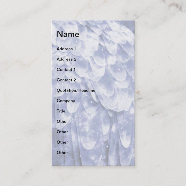 Carte De Visite Angel Blue ! (Devant)