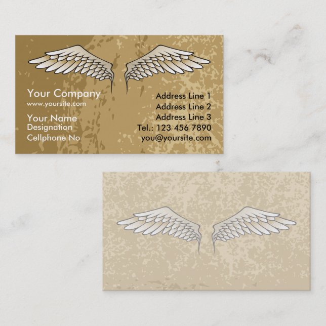Carte De Visite Angel Wings Bouddy (Devant / Derrière)