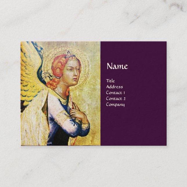 Carte De Visite ANGÉLE DE L'ANNONCIATION, violet (Devant)