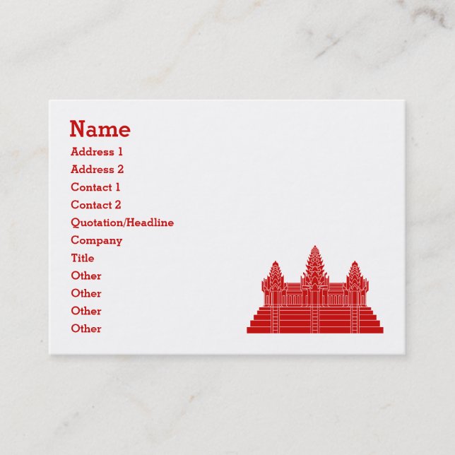 Carte De Visite Angkor Vat Ver.2.0. Temple khmer (Devant)