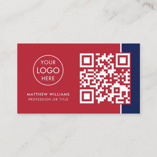 Carte De Visite Anglais Tutor Professional QR Code Logo Moderne (Devant)